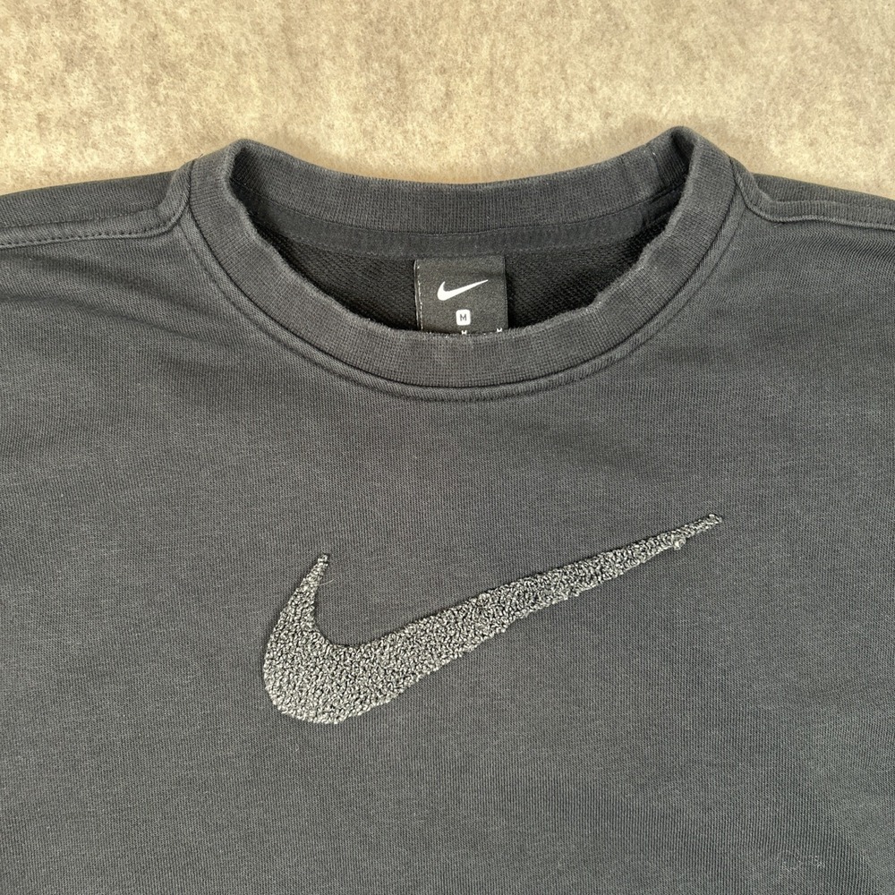 Nike, Cropped Black Crewneck Sweater | Women's M